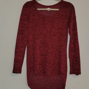 cozy red sweater